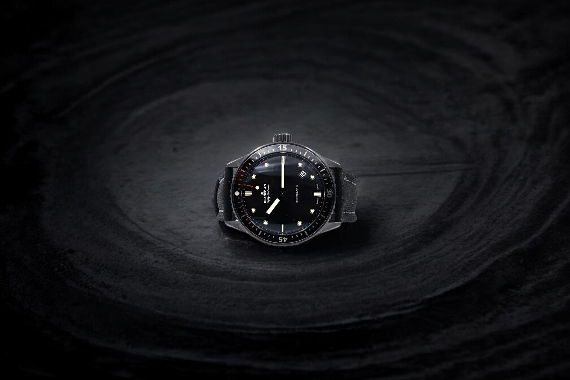 Blancpain - Fifty Fathoms Bathyscaphe - 5000-0130-B52A - Black - Strap - 2023