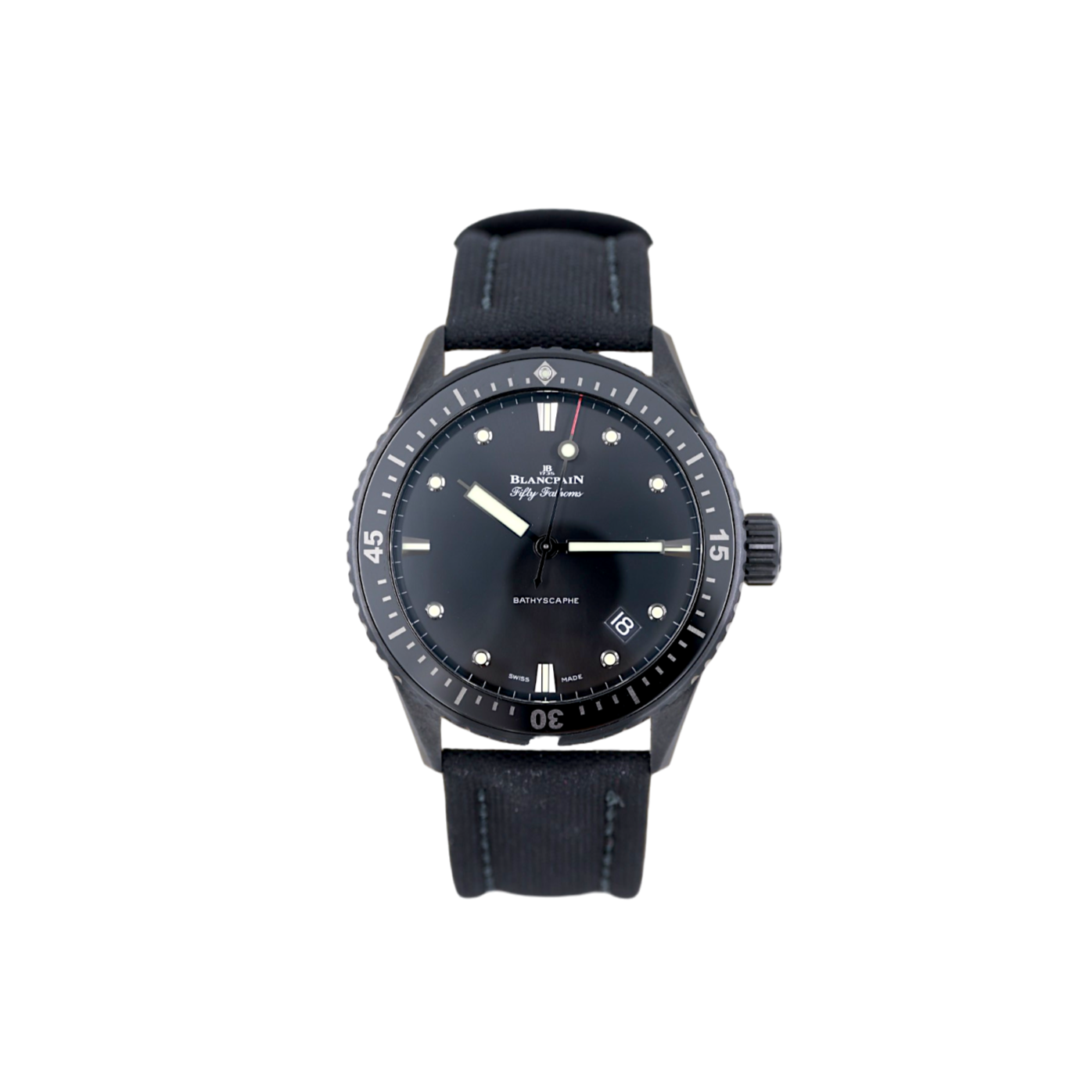 Blancpain - Fifty Fathoms Bathyscaphe - 5000-0130-B52A - Black - Strap - 2023